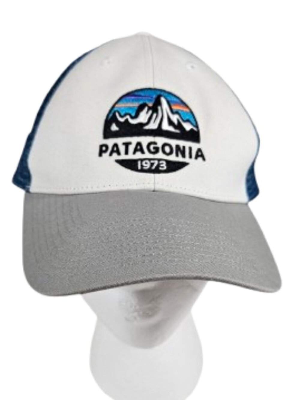 Patagonia 1973 Trucker's Hat White Blue Adjustable Snapback